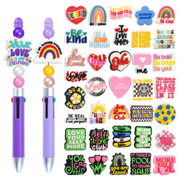 Wholesale Random 100pcs Color Phrase Series Focal Beads