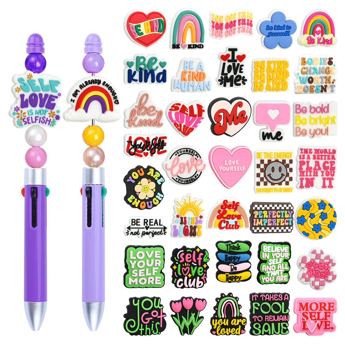Wholesale Random Color Phrase Series Focal Beads