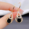 O1CN01FKjo0D1tqWo6X7AH7_2218771105953-0-cib Wholesale Fashionable Stylish Black Water Drop Earrings Luxury Gift Earrings