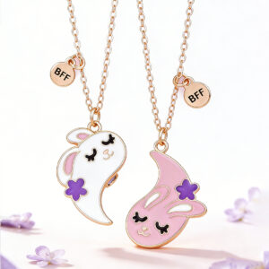 Wholesale cartoon animal colorful oil-drop necklace