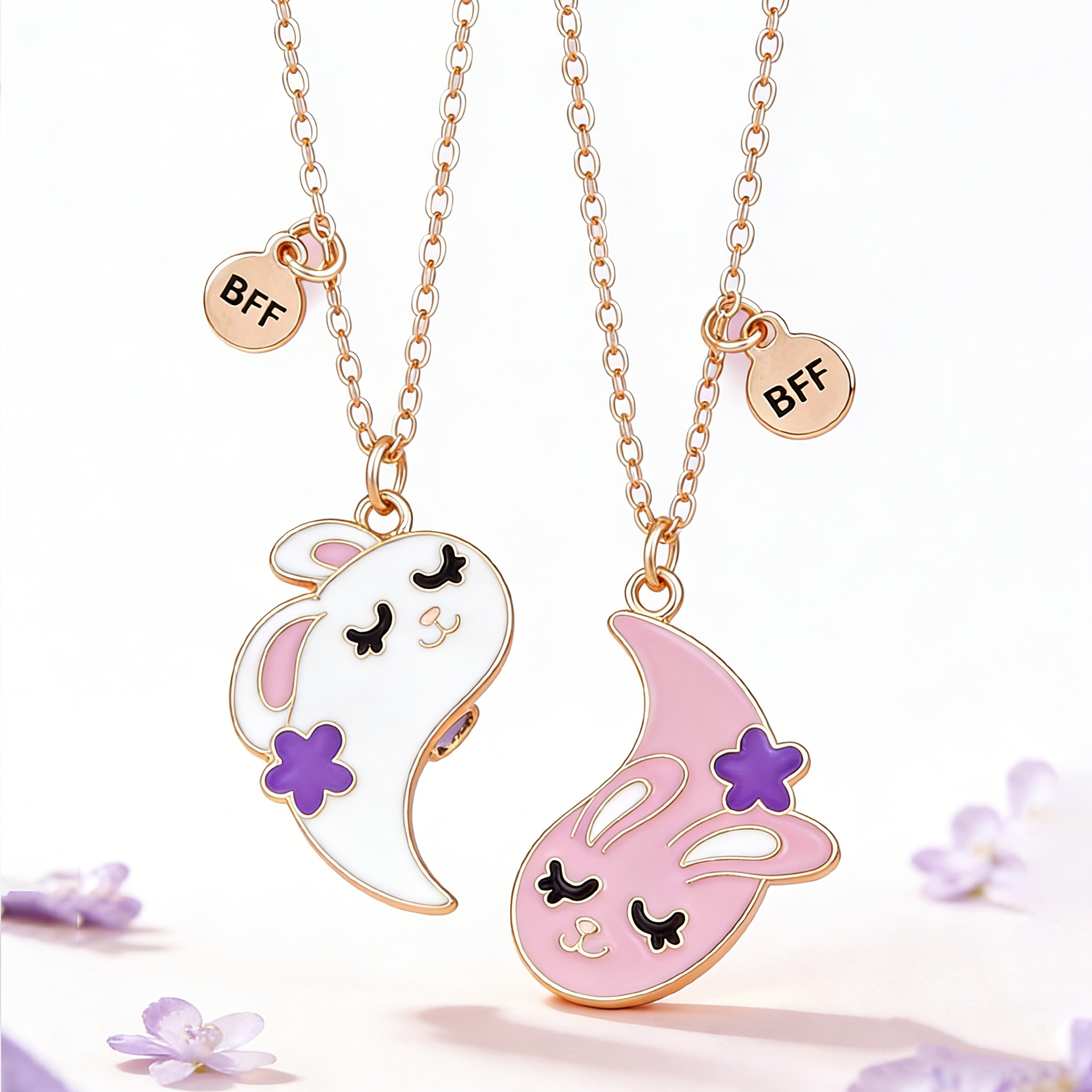 Wholesale cartoon animal colorful oil-op necklace