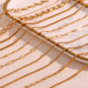 Wholesale 18K blade chain box necklace