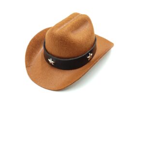 Brown cowboy hat five-pointed star style / L code
