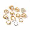 Wholesale Titanium Steel Stainless Steel Ring Vintage Round Irregular Rings