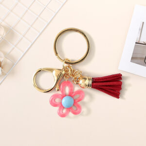 Red sunflower keychain