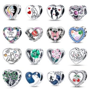 O1CN01FPHPnv1VdCYpB34cG_2217588582675-0-cib Wholesale Flowers fruits animals diverse hearts silver plated Charms