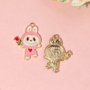 Labubu rose pink, height 3cm, width 2.1cm, weight 1.62g
