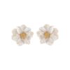 Wholesale Simulated Camellia Luxurious Feel Earrings