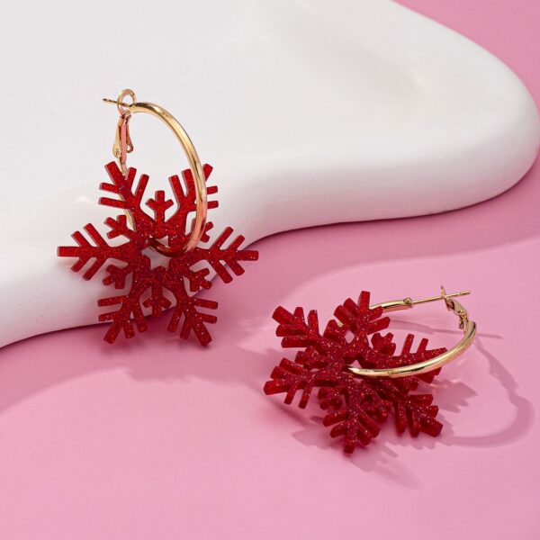 O1CN01FSIo8F2F774M0scQR_2217900038832-0-cib Wholesale Red Snowflake Christmas Acrylic Earrings