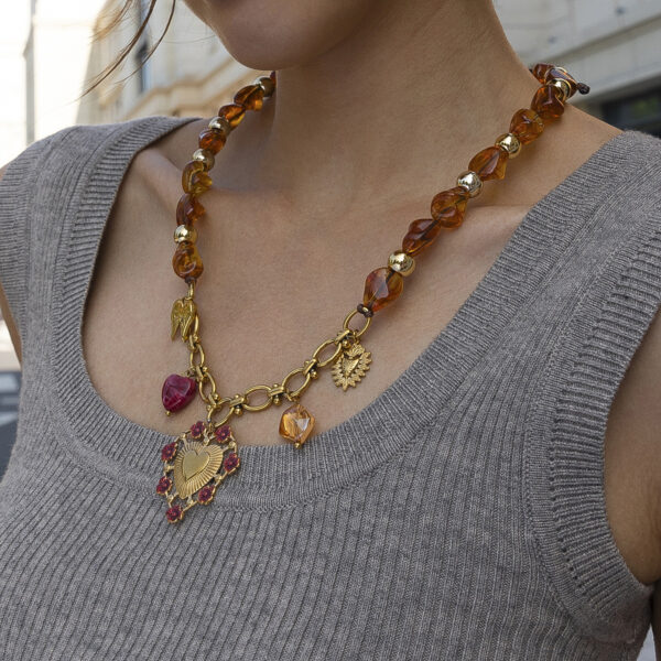 Wholesale Colorful flower love Alex string necklace