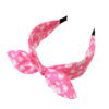 Wholesale Valentine's Day headband with bow, bunny ears, and a pink heart shape