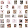 Wholesale 30 Pink Ballet Style Sticker Pack Bow Phone Case Guitar Flat Hand Book Decorative Waterproof Sticker