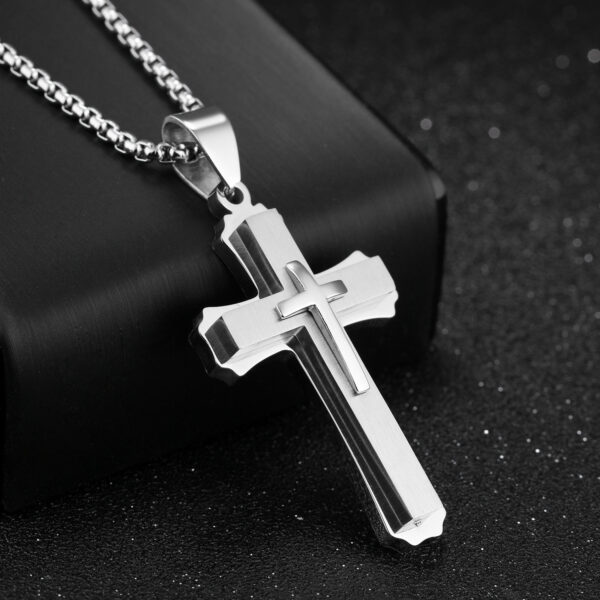 Wholesale Stainless steel cross pendant necklace