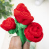 Wholesale Fabric Sunflower Rose Plush Toy Curtain Buckle Valentine's Day Bouquet