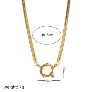 Snake bone sailor clasp chain 40+5cm