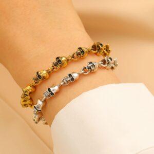 Wholesale Men's Retro Skull Metale Bracelet