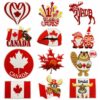 Wholesale National Flag Elements Cartoon Maple Leaf Embroidery DIY Patches