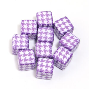 Houndstooth purple / Size 14mm, aperture 3.9mm