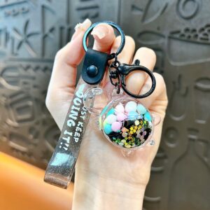 Black - oil-filled jelly bean turtle charm