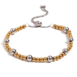 Pull-out bead bracelet-two colors
