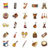 Wholesale 50pcs Musician Series Musical Instrument Mix-and-Match Graffiti Stickers