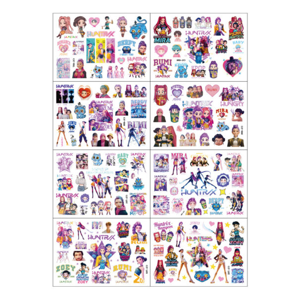 Wholesale Girl gro temrary tattoo stickers, cartoon temrary tattoo stickers for chilen