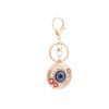 Wholesale Blue Devil's Eye with Water Diamond Metal Keychain