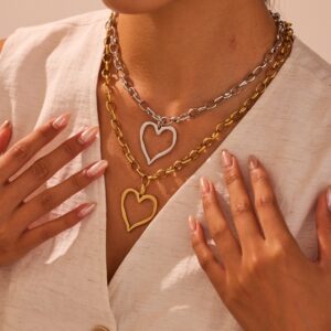 O1CN01FcdKWm29BL6rq6svg_2211762048029-0-cib Wholesale Asymmetrical Heart-Shaped Stainless Steel Necklace