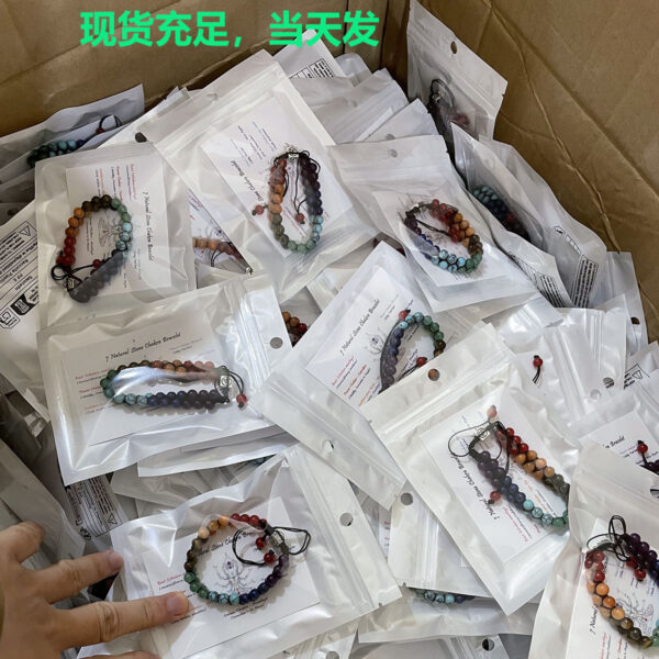 Wholesale Bohemian Turquoise Crystal Double-Layered Hand-Woven Rope Bracelet