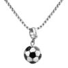 Wholesale Football engraved name stainless steel necklace