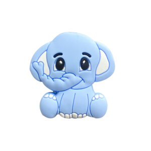 Long nose elephant beads light blue