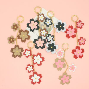 Wholesale Colorful flower bag pendant cute accessory keychain