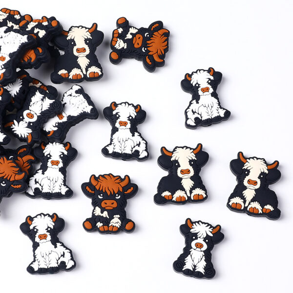 O1CN01FhdSoy1CRJV7lGJW7_2217794230077-0-cib Wholesale 20pcs Animal Highland Cattle Silicone Children's Grinding Rod Dental Glue Anti Falling Chain Loose Beads