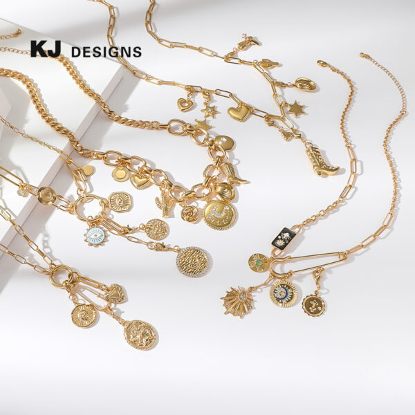 Wholesale Evil Eye Design Multi-Pendant Removable Necklace