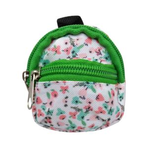 Green pattern 8x7cm small school bag