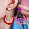 Wholesale Valentine's Day love Acrylic Earrings