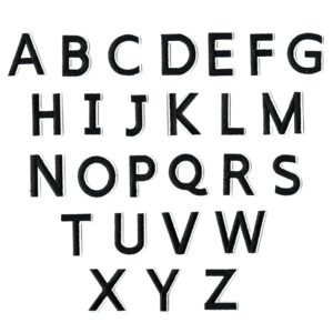 Black letters set of 26