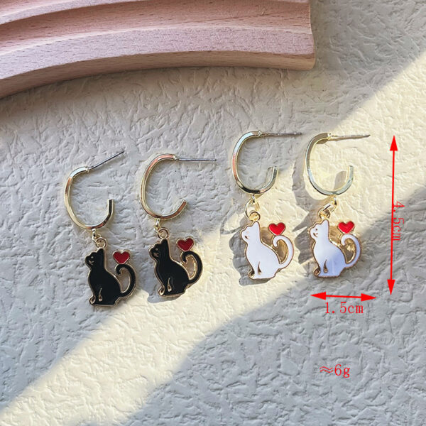 Wholesale Cute Love Cat Earrings
