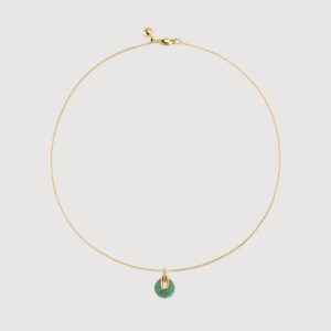 Natural green stone necklace