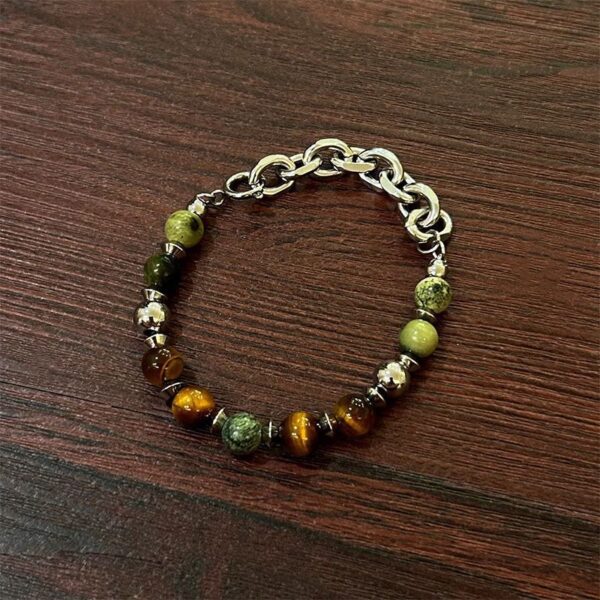 Wholesale Metal Splice Beaded Stainless Steel Bracelet