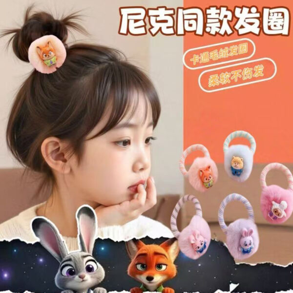 Wholesale Cartoon animal cute rabbit plush ball hair rope