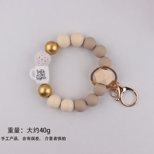 Wholesale Silicone Cup Bracelet Teacher's Day Keychain