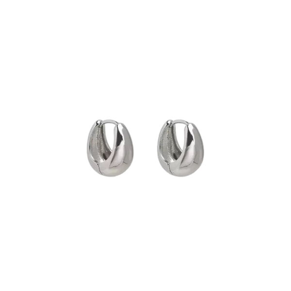 Wholesale Geometric shaped smooth curved earrings