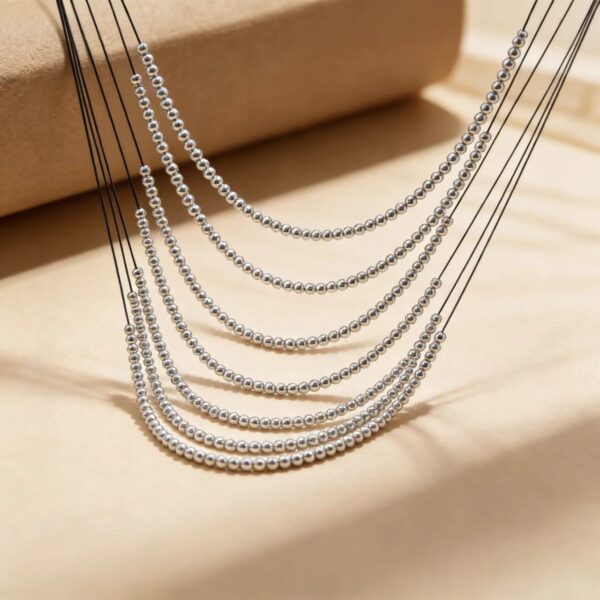 O1CN01FrsxV21x6VZ4FKQyA_2218560116394-0-cib Wholesale Electroplated circular bead multi-layer layered necklace