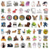 Wholesale 55pcs of fun, cartoonish, and hilarious Waterproof Vinyl Stickers