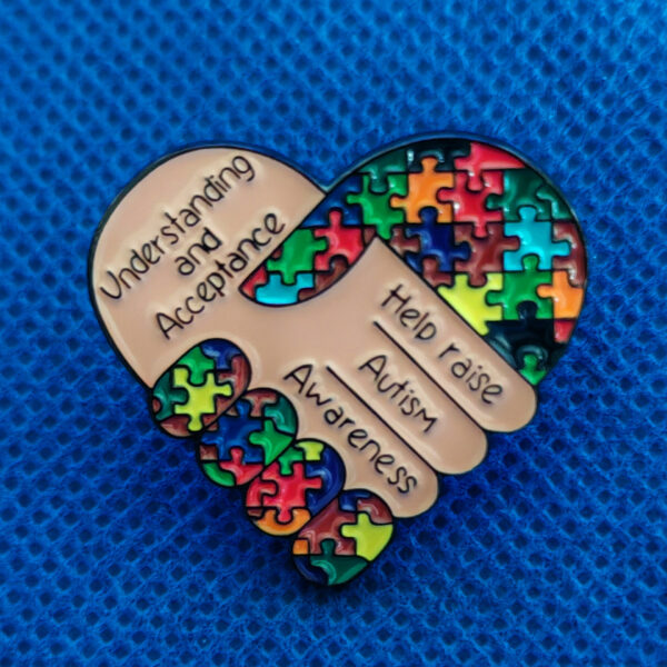Wholesale Autism Awareness Brooch Puzzle Love Metal Badge