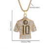 Wholesale personalized trendy football No. 10 jersey World Cup gold-plated necklace