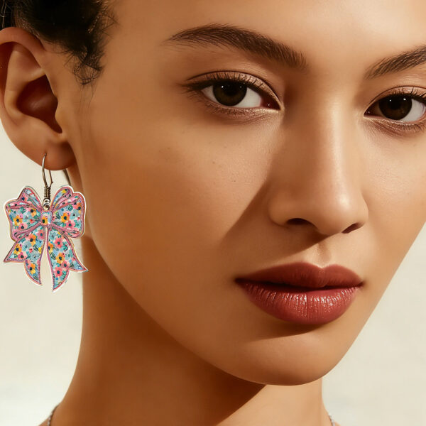 O1CN01FuiGMj1ZzQHehNwGJ_2214986983265-0-cib Wholesale Sunflower Bow Acrylic Pendant Earrings Daily Matching Jewelry