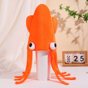 Orange gold velvet octopus hat / All yards