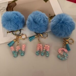 Letter fur ball pendant/a / One piece is also wholesale price